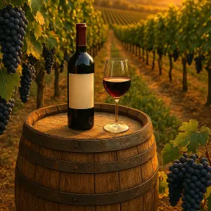 Red Rose And White Wine from Spain